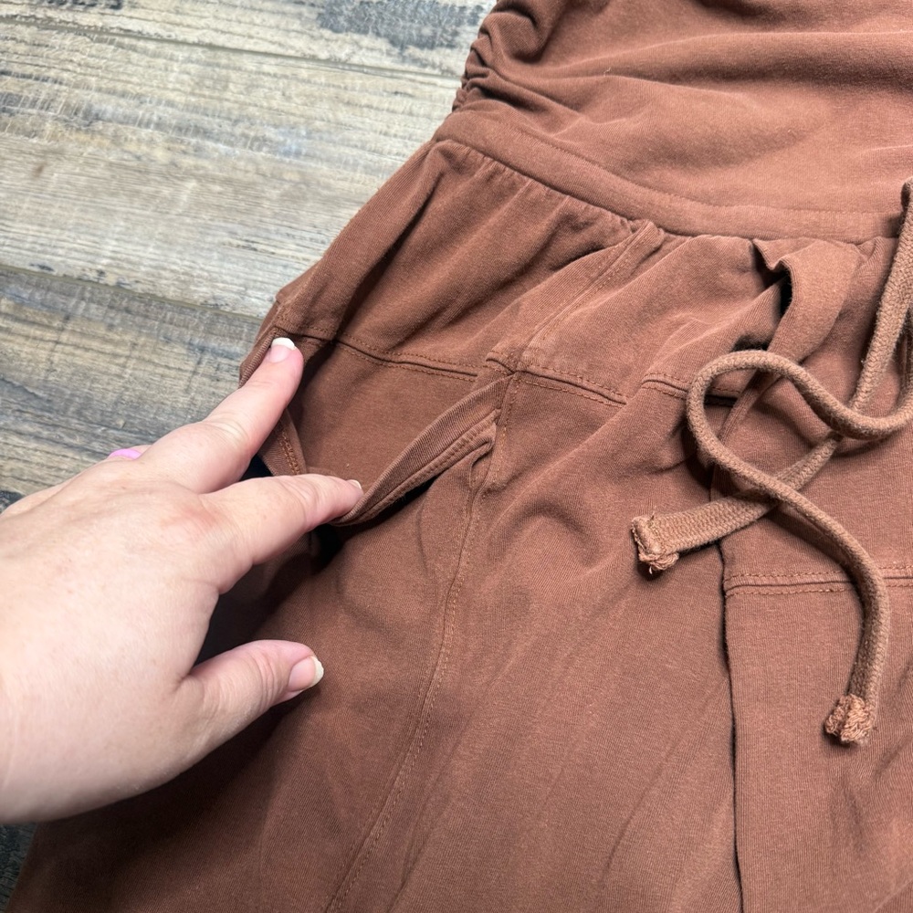 Free People Movement Pull On Brown Flared Pants - Picture 2 of 14